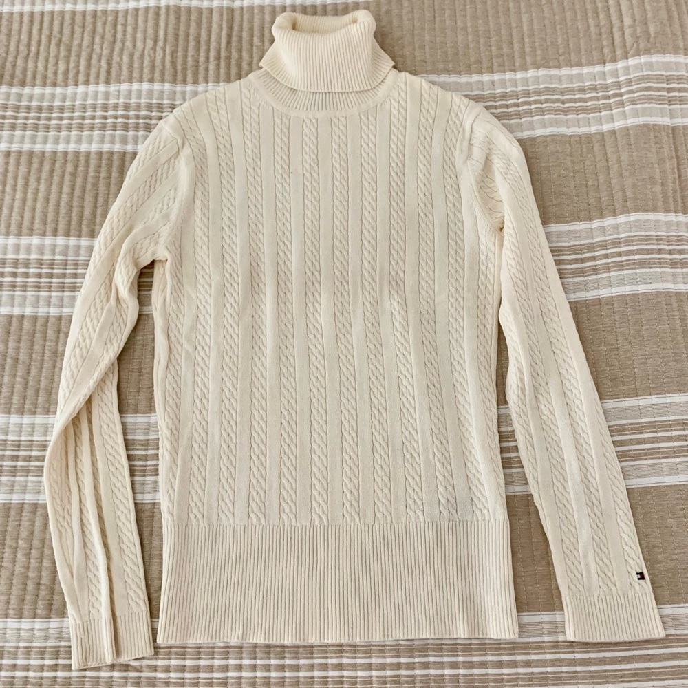 Like new TOMMY HILFIGER cream turtleneck - Picture 4 of 7